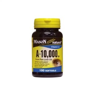 Mason Vitamin A 10000 IU 100 Soft Gels